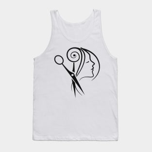 Barber Shop Logo Hairdresser Saloon Tank Top